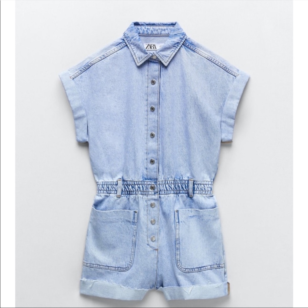 Zara Denim Romper